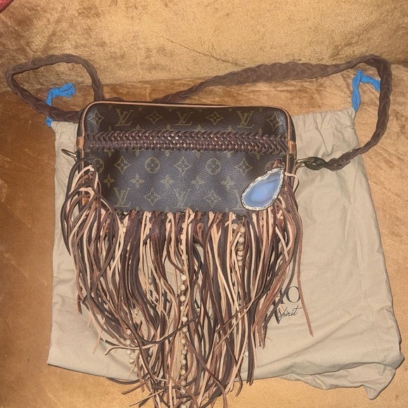 Vintage Boho Brown Crossbody Bag with Fringe - Never used - Picture 2 of 7